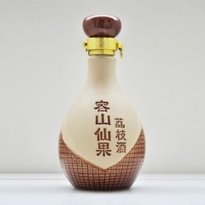 大庆容山仙果素烧陶瓷酒瓶