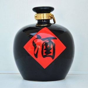赤峰通用烤花红酒陶瓷酒瓶